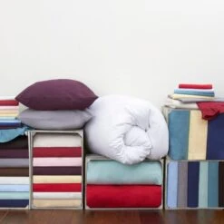 Non Iron Plain Dye White Fitted Valance Sheet -DUNELM Furniture Shop 1000000604 alt02