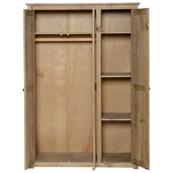 Panama Triple Wardrobe, Pine 4 Panama Triple Wardrobe, Pine - Image 2