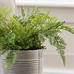 Artificial Green Fern In Grey Concrete Pot -DUNELM Furniture Shop 1000138695 alt01