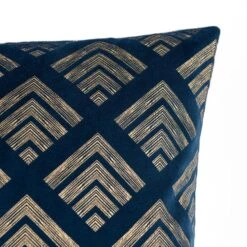 Velvet Geo Foil Cushion Cover -DUNELM Furniture Shop 1000157688 alt01