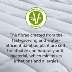 Panda Bamboo Memory Foam Mattress Topper -DUNELM Furniture Shop 1000158919 alt08
