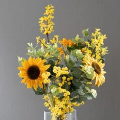 Florals Forever Artificial Ella Yellow Sunflower Luxury Bouquet -DUNELM Furniture Shop 1000168559 alt01