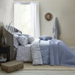 Bloom Floral Large Boudoir Quilted Cushion -DUNELM Furniture Shop 1000181977 alt05