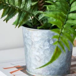 Artificial Fern In Iron Plant Pot -DUNELM Furniture Shop 1000182411 alt01