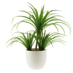 Artificial Yucca Plant In White Ceramic Plant Pot -DUNELM Furniture Shop 1000183215 alt04
