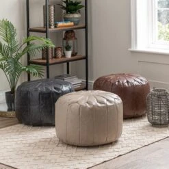 Moroccan Stitched Pouffe -DUNELM Furniture Shop 30065176 alt06
