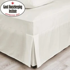 Non Iron Plain Dye Ivory Fitted Valance Sheet -DUNELM Furniture Shop 30145706