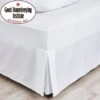 Non Iron Plain Dye White Fitted Valance Sheet -DUNELM Furniture Shop 30145710