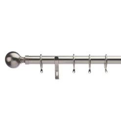Ashton Extendable Metal Curtain Pole With Rings -DUNELM Furniture Shop 30200753