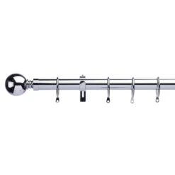Ashton Extendable Metal Curtain Pole With Rings -DUNELM Furniture Shop 30201837