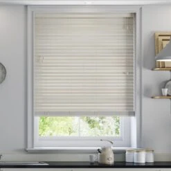 50mm Slats Limed White Venetian Blind -DUNELM Furniture Shop 30215324