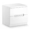 Manhattan 2 Drawer Bedside Table, White -DUNELM Furniture Shop 30304311