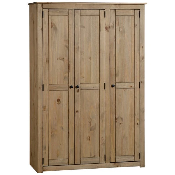 Panama Triple Wardrobe, Pine 3 Panama Triple Wardrobe, Pine