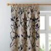 Zen Jacquard Pencil Pleat Curtains