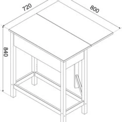 Corona 2 Seater Rectangular Drop Leaf Dining Table With 2 Chairs -DUNELM Furniture Shop 30606800 alt09