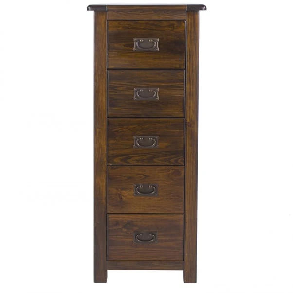 Boston Tall Slim 5 Drawer Chest, Pine 3 Boston Tall Slim 5 Drawer Chest, Pine