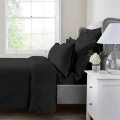 Dorma Smooth & Soft 300 Thread Count Cotton Sateen Flat Sheet -DUNELM Furniture Shop 30624417 alt01