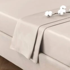 Dorma Smooth & Soft 300 Thread Count Cotton Sateen Flat Sheet -DUNELM Furniture Shop 30624451