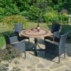 Byron Manor Vermont Black 4 Seat Dining Set -DUNELM Furniture Shop 30653269