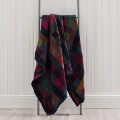 Super Soft Textured Check Multicoloured Throw -DUNELM Furniture Shop 30655841