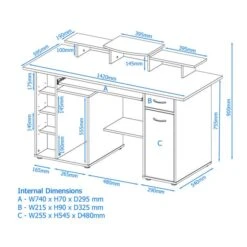 San Diego Desk - Beech -DUNELM Furniture Shop 30661471 alt09