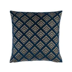 Velvet Geo Foil Cushion Cover -DUNELM Furniture Shop 30663689