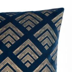 Velvet Geo Foil Cushion Cover -DUNELM Furniture Shop 30663689 alt01