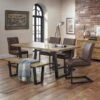 Brooklyn 6 Seater Rectangular Dining Table With 4 Chairs And Bench, Solid Oak -DUNELM Furniture Shop 30667034