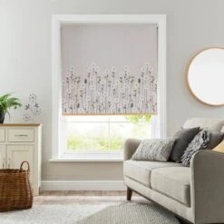 Scandi Flowers Natural Blackout Roller Blind