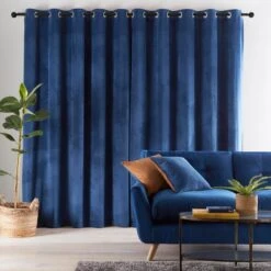 Reversible Velour Eyelet Curtains -DUNELM Furniture Shop 30687259 alt04