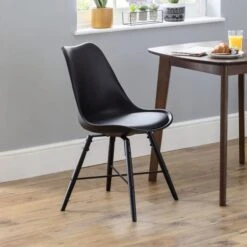 Kari Set Of 2 Dining Chairs, Faux Leather -DUNELM Furniture Shop 30690012