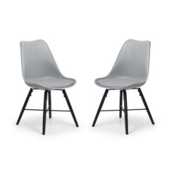 Kari Set Of 2 Dining Chairs, Faux Leather -DUNELM Furniture Shop 30690013 alt01