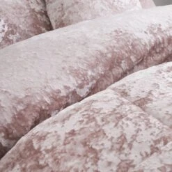 Catherine Lansfield Crushed Velvet Duvet Cover And Pillowcase Set -DUNELM Furniture Shop 30705247 alt06