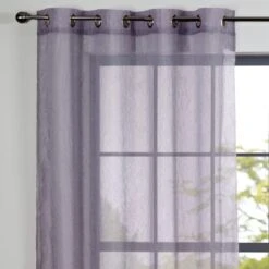 Crushed Eyelet Single Voile Panel -DUNELM Furniture Shop 30716603