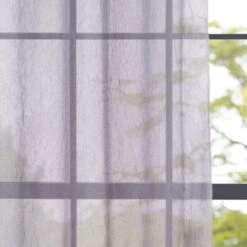 Crushed Eyelet Single Voile Panel -DUNELM Furniture Shop 30716603 alt02