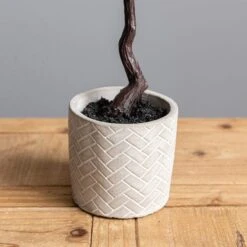 Artificial Lemon Leaf In Concrete Plant Pot -DUNELM Furniture Shop 30724505 alt02