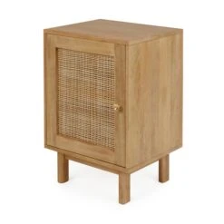 Indi 1 Door Bedside Table, Mango Wood -DUNELM Furniture Shop 30727644 alt02