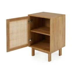 Indi 1 Door Bedside Table, Mango Wood -DUNELM Furniture Shop 30727644 alt03