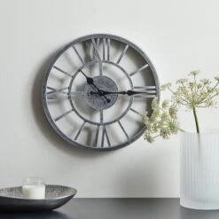 Skeleton Industrial Indoor Outdoor Wall Clock -DUNELM Furniture Shop 30728468