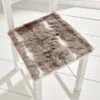 Faux Fur Natural Square Seat Pad -DUNELM Furniture Shop 30729300