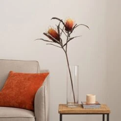 Artificial Orange Banksia Stem -DUNELM Furniture Shop 30730212