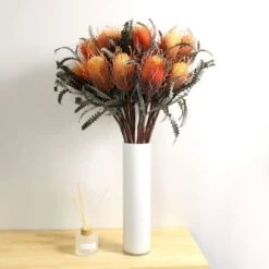 Artificial Orange Banksia Stem -DUNELM Furniture Shop 30730262 alt04