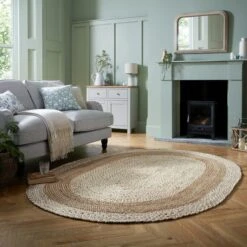 Churchgate Wistow Jute Oval Rug -DUNELM Furniture Shop 30748932