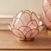 Capiz Pink Tealight Holder -DUNELM Furniture Shop 30749619