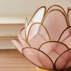 Capiz Pink Tealight Holder -DUNELM Furniture Shop 30749619 alt02