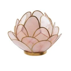Capiz Pink Tealight Holder -DUNELM Furniture Shop 30749619 alt03