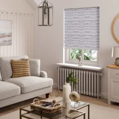 Whitmore Blue Stripe Blackout Roller Blind 38 Whitmore Blue Stripe Blackout Roller Blind -DUNELM Furniture Shop 30754440