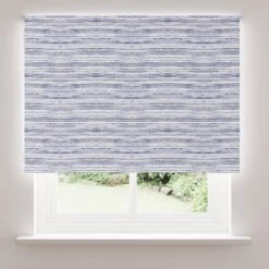Whitmore Blue Stripe Blackout Roller Blind 33 Whitmore Blue Stripe Blackout Roller Blind -DUNELM Furniture Shop 30754462 alt03