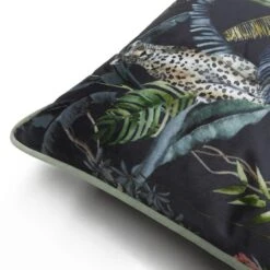 Jungle Leopard Cushion Petrol -DUNELM Furniture Shop 30759486 alt03