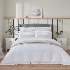 Dorma Purity Tetbury 100% Cotton Duvet Cover And Pillowcase Set -DUNELM Furniture Shop 30762786
